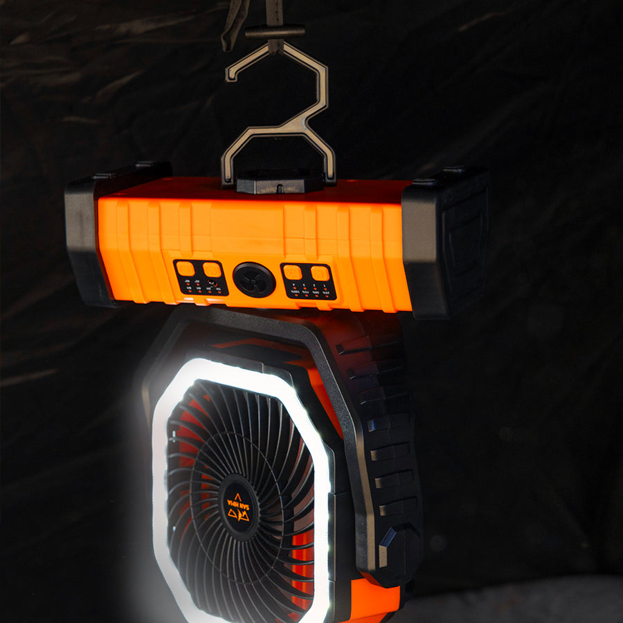 San Hima 20000 mAh Portable LED Camping Fan with Powerbank