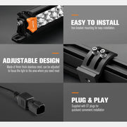 Lightfox 12" Double Row LED Light Bar (LF-LB-12DR)