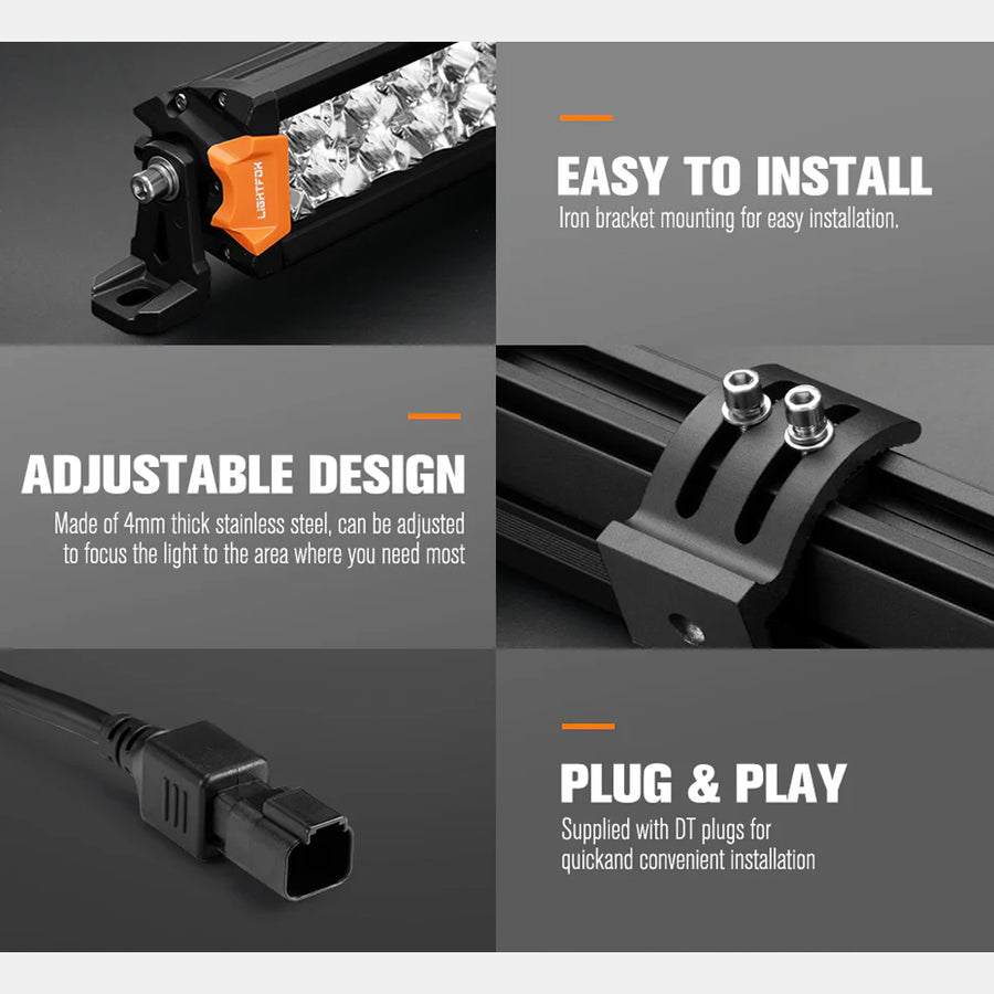 Lightfox 12" Double Row LED Light Bar (LF-LB-12DR)