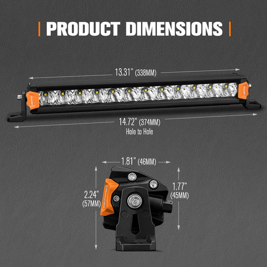 Lightfox 14" Single Row LED Light Bar (LF-LB-14SR