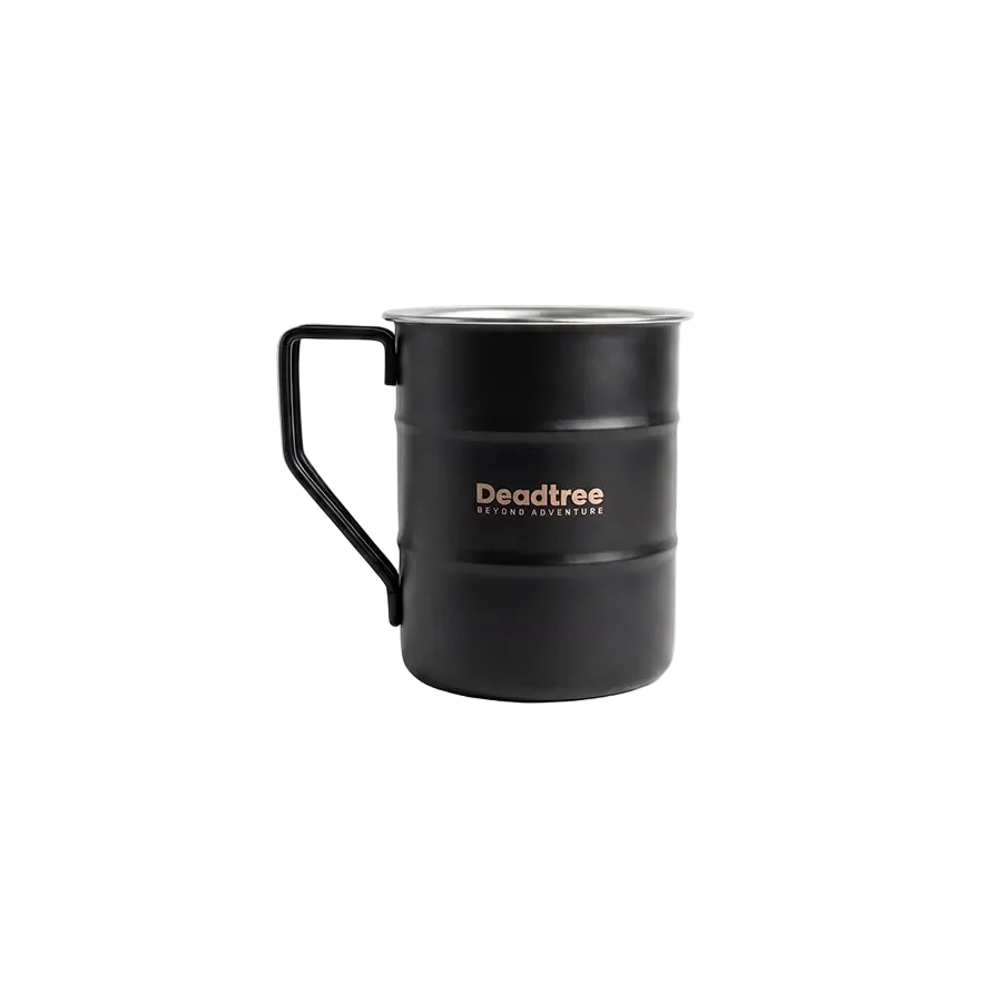 Deadtree Stainless Steel Bushmug 450ml  (Black)