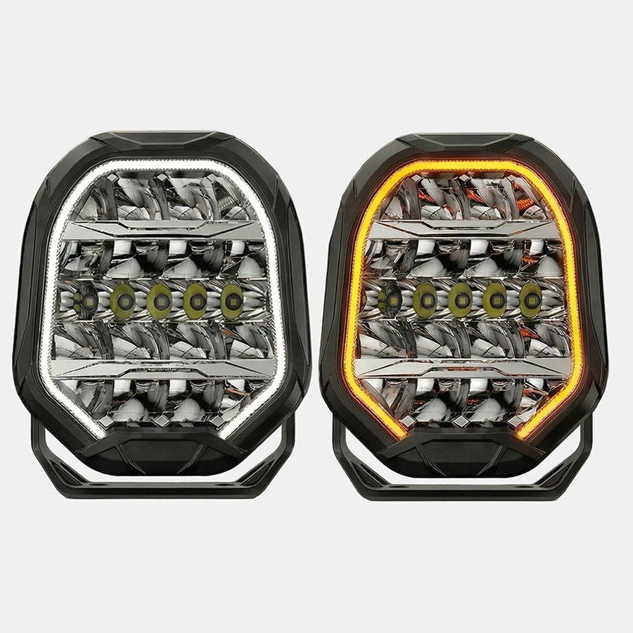 Deadtree 9 inch Pathfinder Spotlights with DRL (ALO-P-R-9-R11Y-AW)