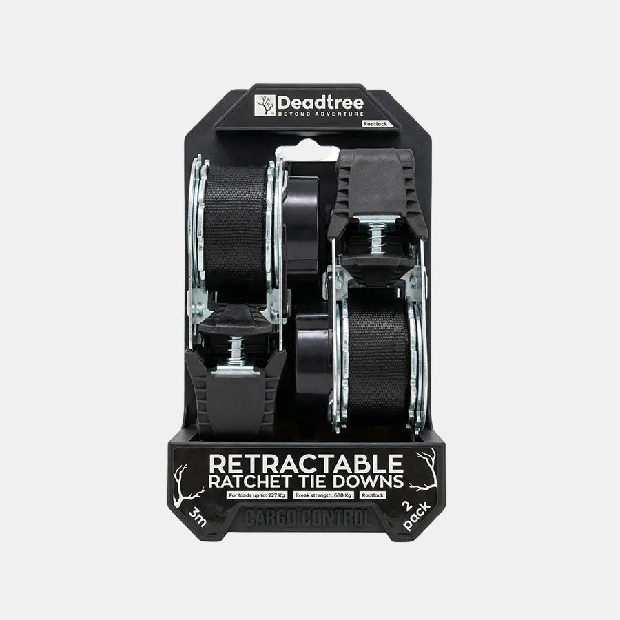 Deadtree Retractable Rachet Tie Down Set (3m)