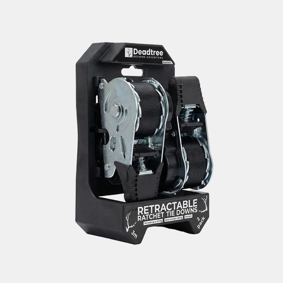 Deadtree Retractable Rachet Tie Down Set (3m)