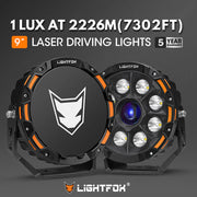 Lightfox 9" LASER LED Driving Spot Light (LF-DL-9LAS*2)