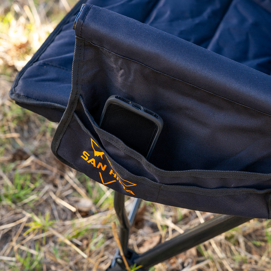 San Hima Folding Camping Chair Thick Padding Recliner