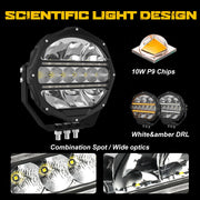 Deadtree 9" LED 4x4 Spotlights (D090-C9)