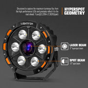 Lightfox 7" LASER LED Driving Spot Light (LF-DL-7LAS*2)