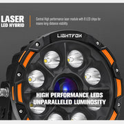 Lightfox 9" LASER LED Driving Spot Light (LF-DL-9LAS*2)