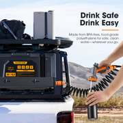 San Hima Battery Powered Portable 24L Water Tank and Shower Kit for Camping