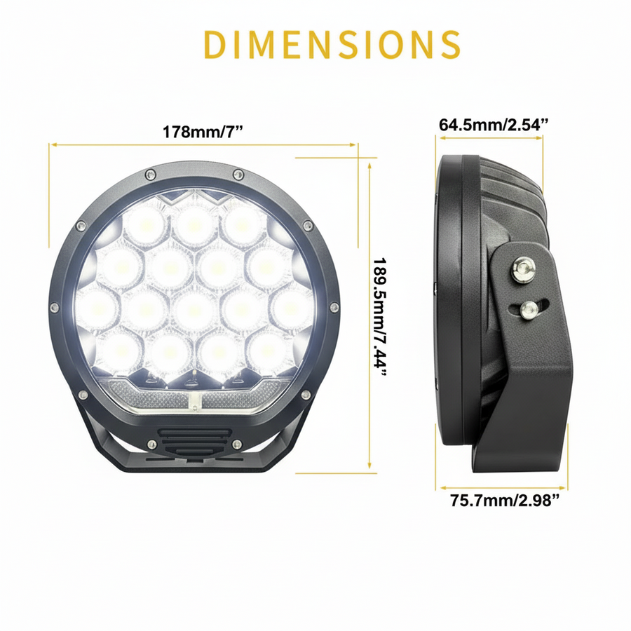 Deadtree 4x4 Spotlight Set 7 Inch with DRL (D-001)