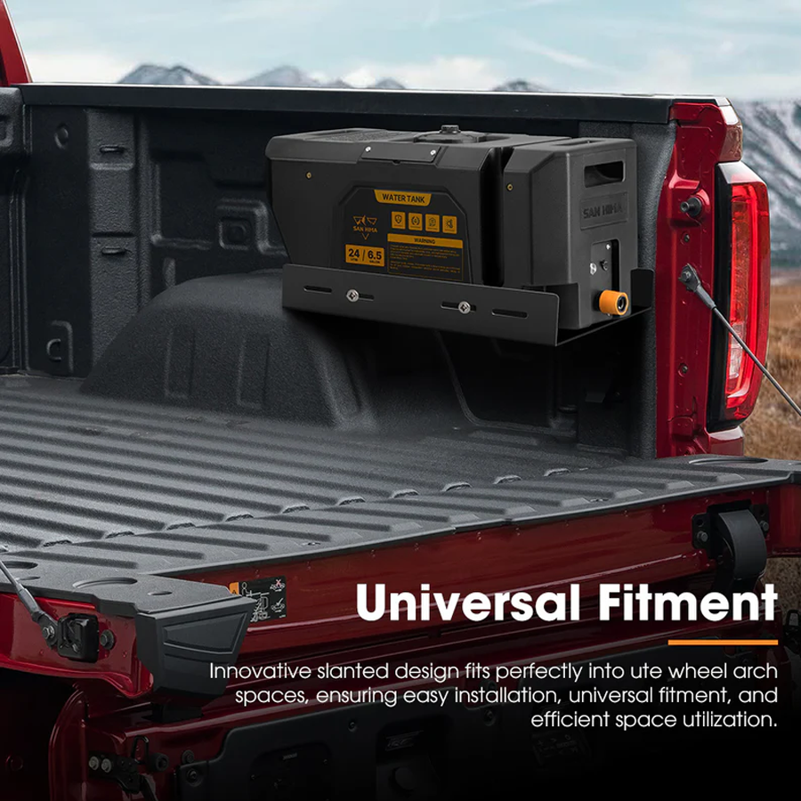 San Hima Battery Powered Portable 24L Water Tank and Shower Kit for Camping