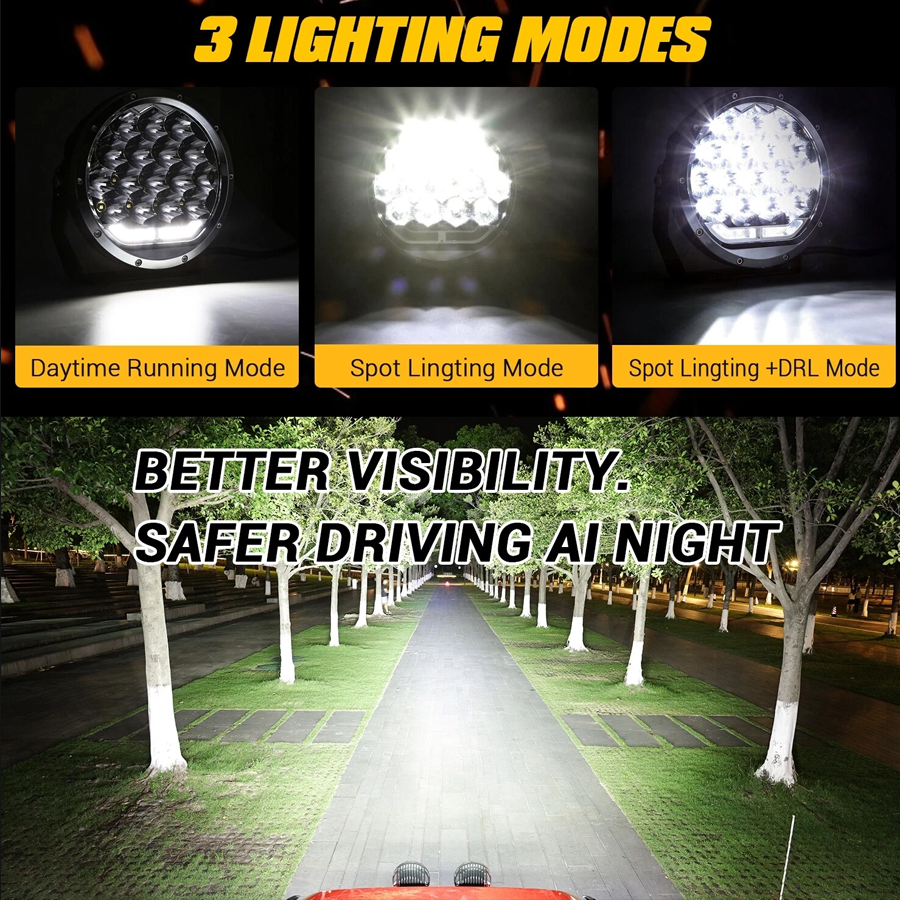 Deadtree 4x4 Spotlight Set 7 Inch with DRL (D-001)