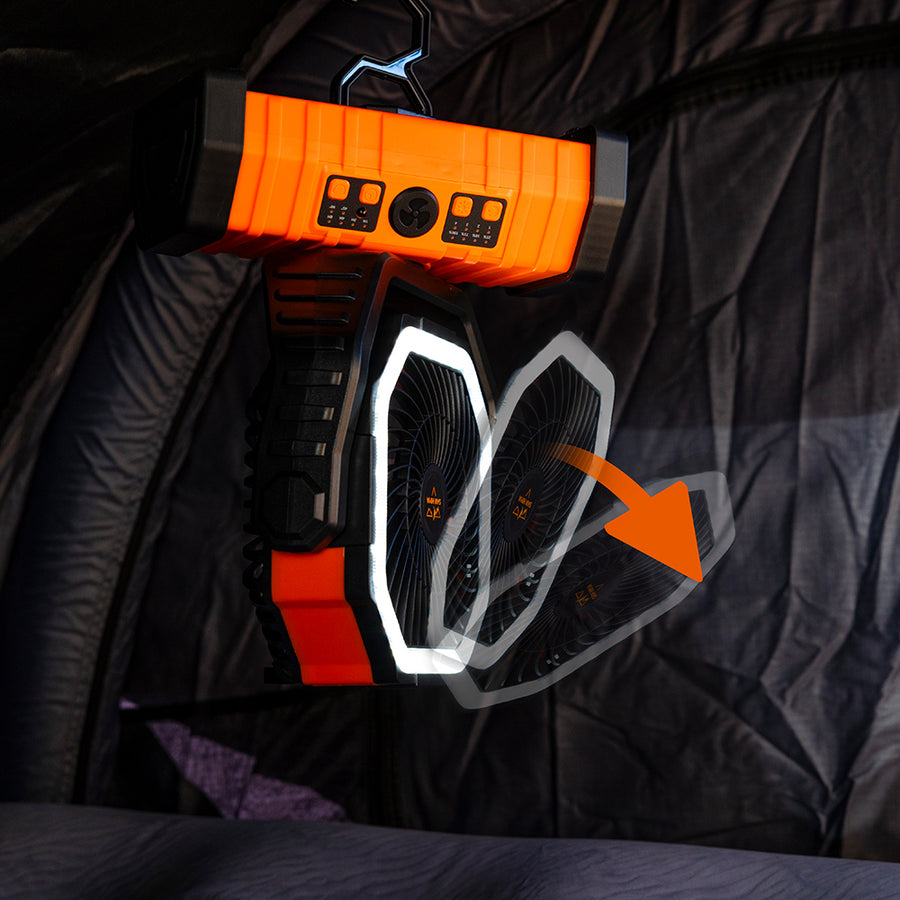 San Hima 20000 mAh Portable LED Camping Fan with Powerbank