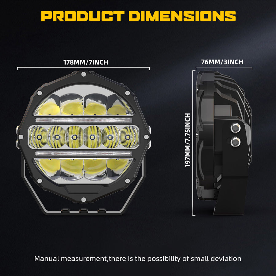Deadtree 7'' LED 4x4 Spotlights (D090-C)