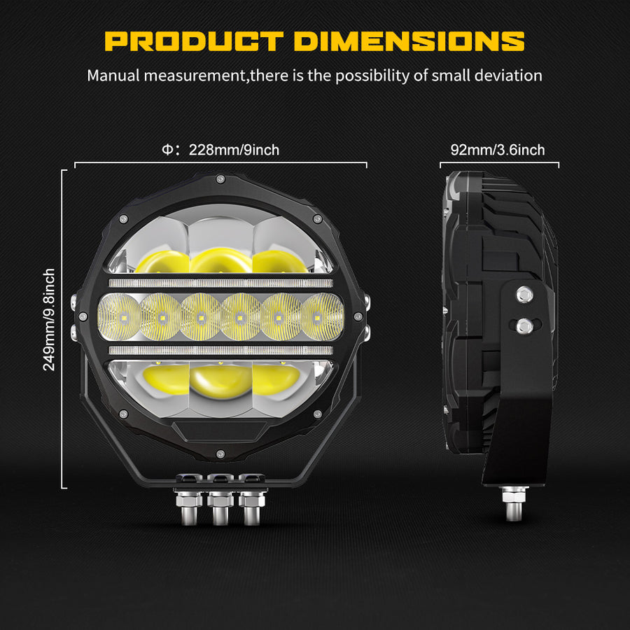 Deadtree 9" LED 4x4 Spotlights (D090-C9)