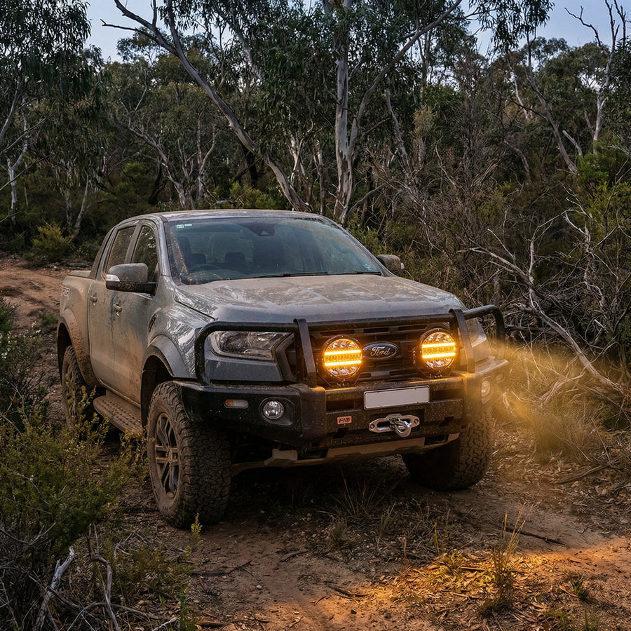 Deadtree D090 Combo — 7" Spotlight Pair + Free 20" Light Bar