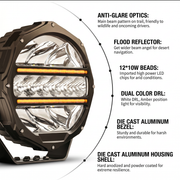 Deadtree D090 Combo — 7" Spotlight Pair + Free 20" Light Bar
