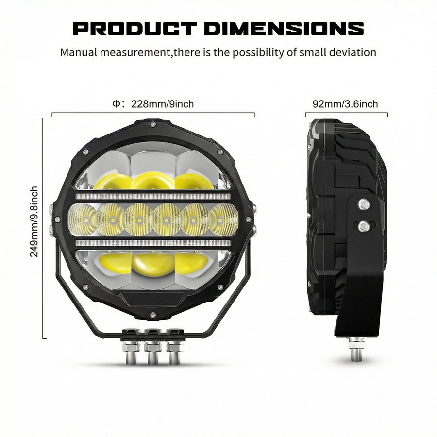 Deadtree 9" LED 4x4 Spotlights (D090-C9)