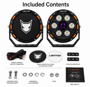 Lightfox 9" LASER LED Driving Spot Light (LF-DL-9LAS*2)