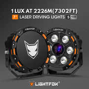 Lightfox 7" LASER LED Driving Spot Light (LF-DL-7LAS*2)