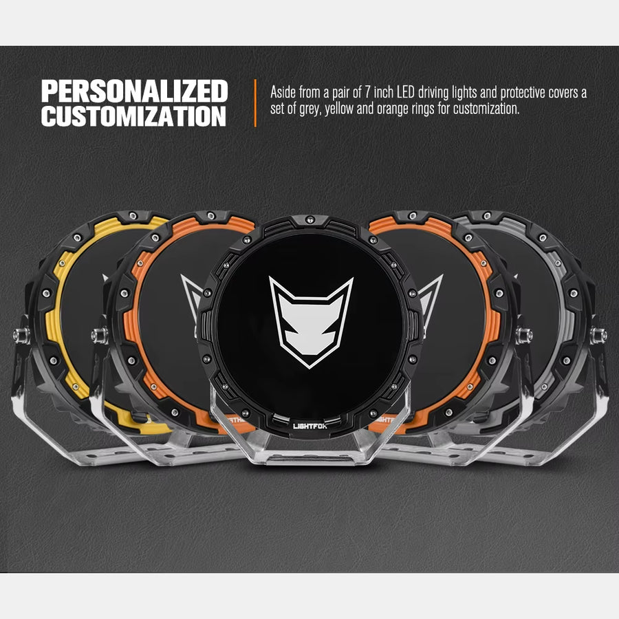 Lightfox 7" LED Driving Spot Light (LF-DL7-PF*2)