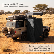 San Hima Awning Shower Tent Fold-Out Instant Ensuite Built-in LED