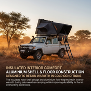 San Hima Jervis Waterproof Hardshell Rooftop Tent with Ladder
