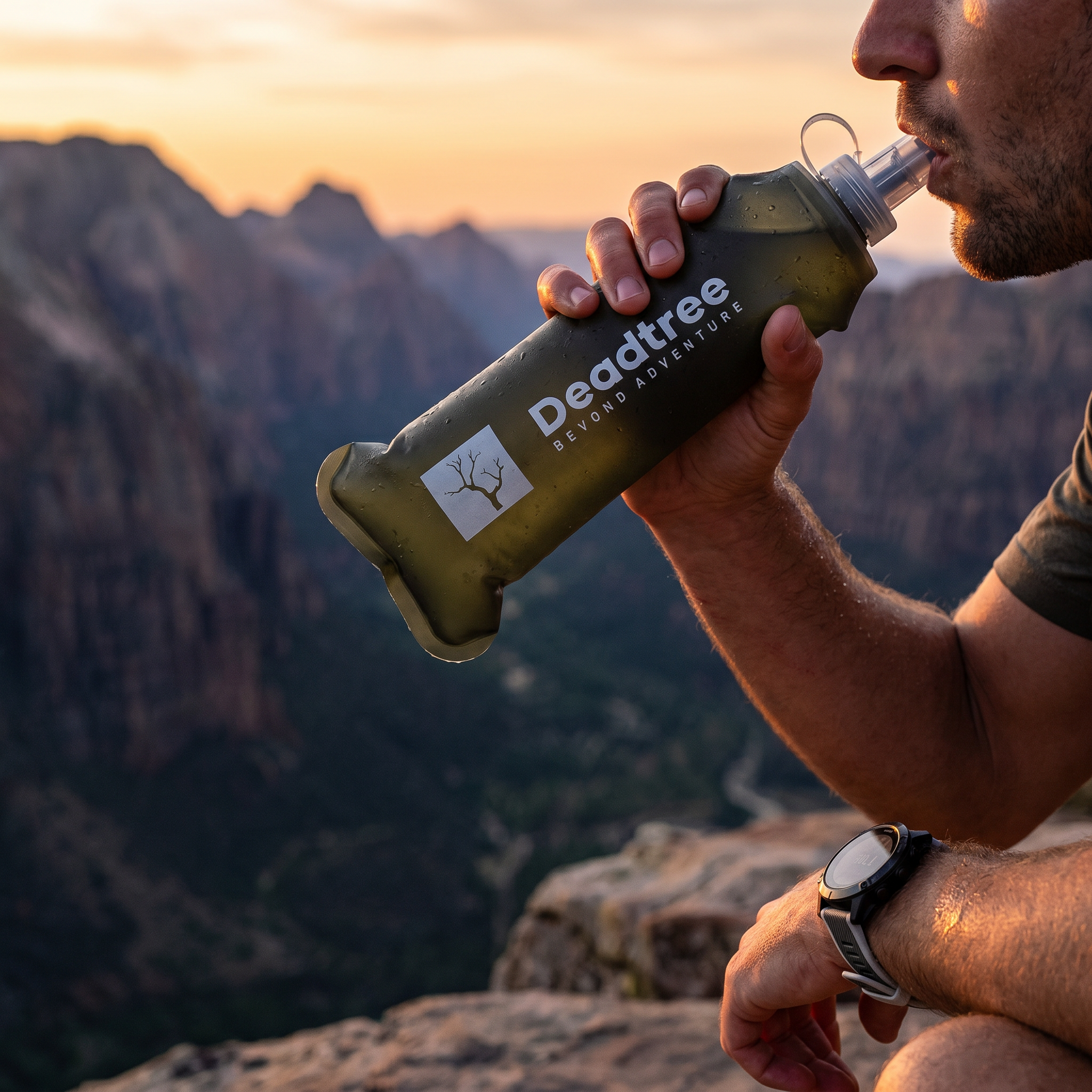 Deadtree Foldable Soft Flask Bottle 500ml (2 Pack)