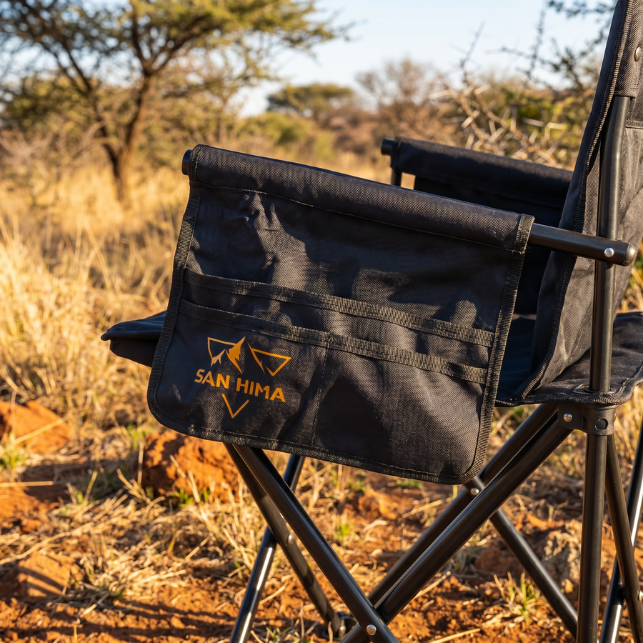 San Hima Folding Camping Chair Thick Padding Recliner
