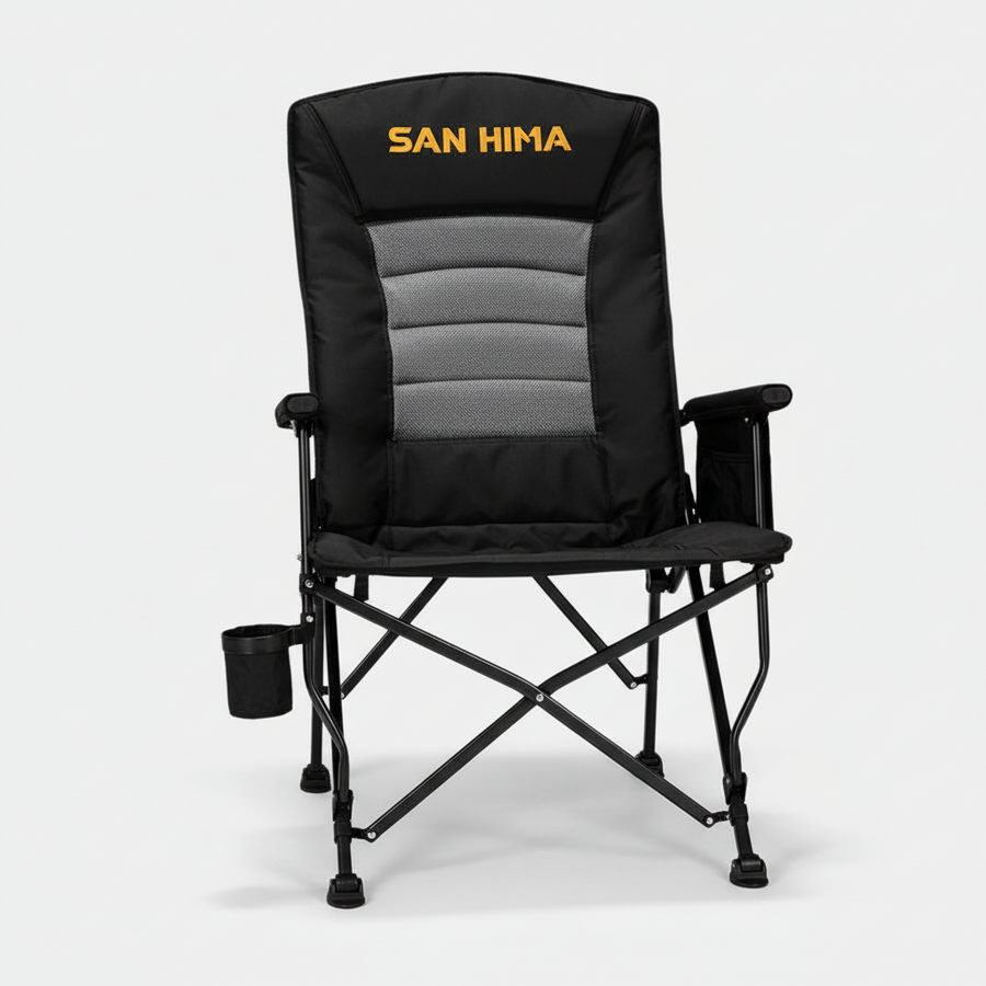 San Hima Folding Camping Chair Thick Padding Recliner