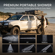 San Hima Battery Powered Portable 24L Water Tank and Shower Kit for Camping