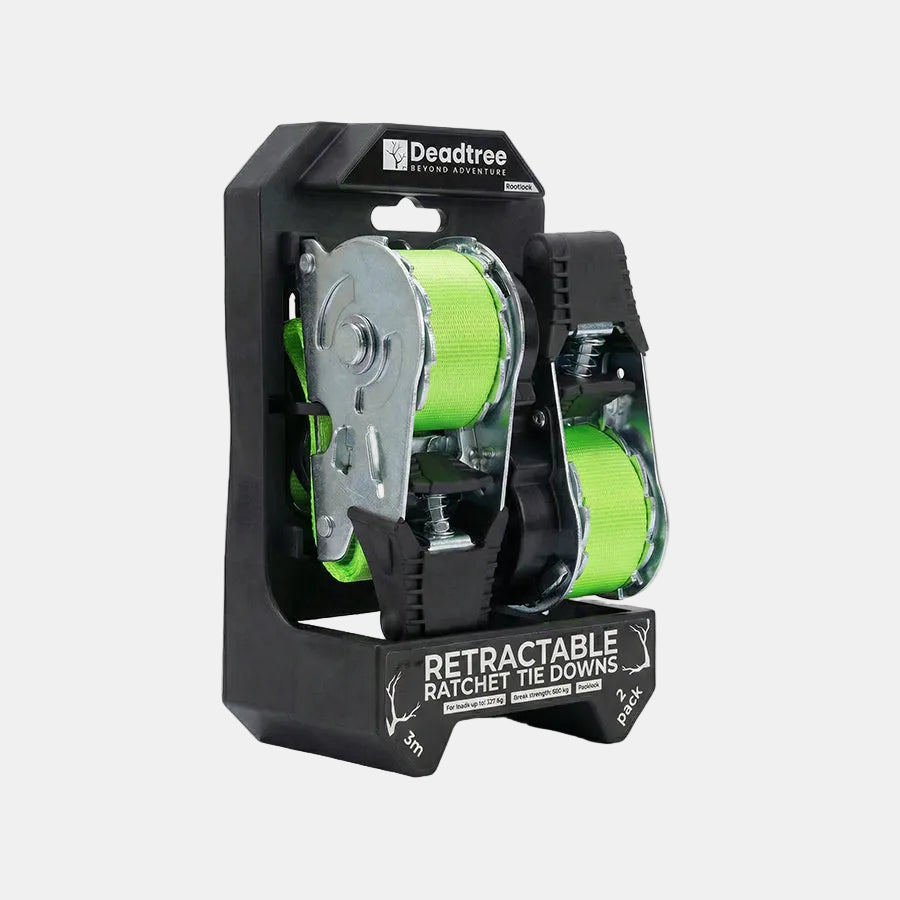 Deadtree Retractable Rachet Tie Down Set (3m)