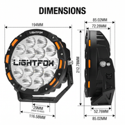 Lightfox 7" LED Driving Spot Light (DL-LED3-LF-UFA*2)