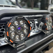 Lightfox 9" LASER LED Driving Spot Light (LF-DL-9LAS*2)