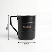 Deadtree Stainless Steel Bushmug 450ml  (Black)