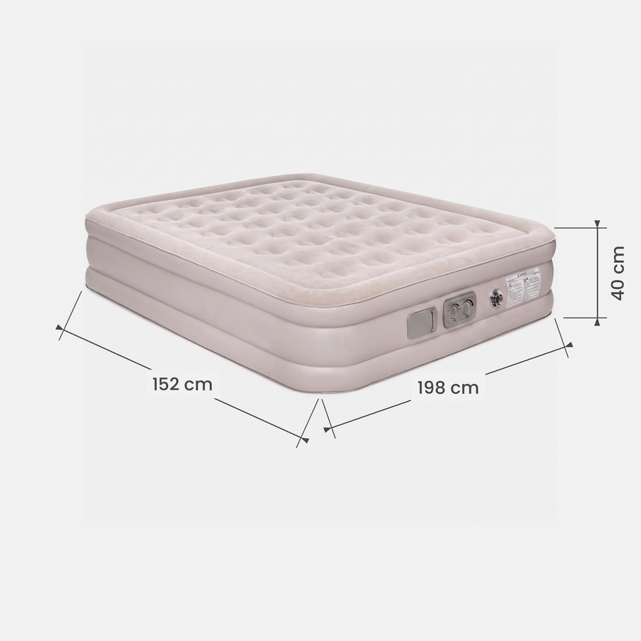 Inflatable Double Mattress With Built In Rechargeable Pump