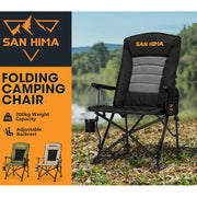 San Hima Folding Camping Chair Thick Padding Recliner