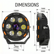 Lightfox 9" LASER LED Driving Spot Light (LF-DL-9LAS*2)