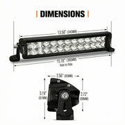 Lightfox 12" Double Row LED Light Bar (LF-LB-12DR)
