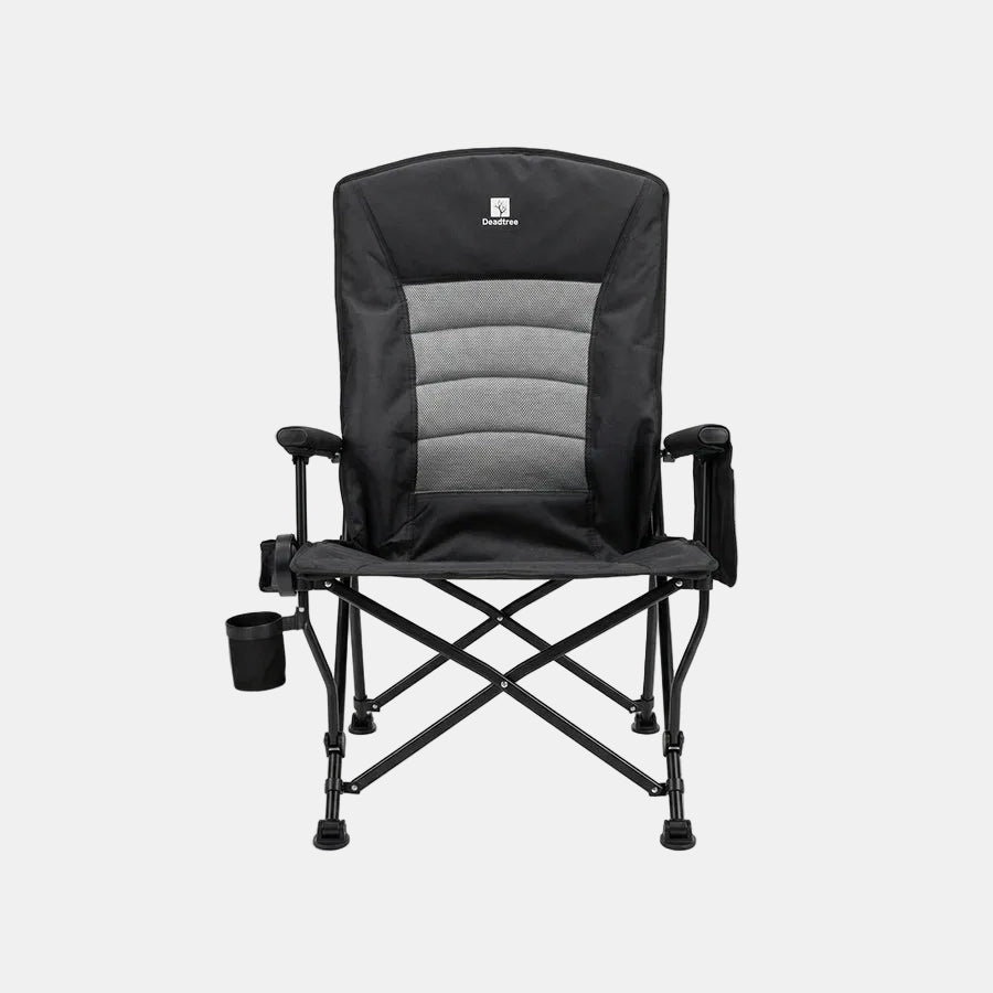 Deadtree Deluxe Reclining Folding Camping Chair with Padding (Black)