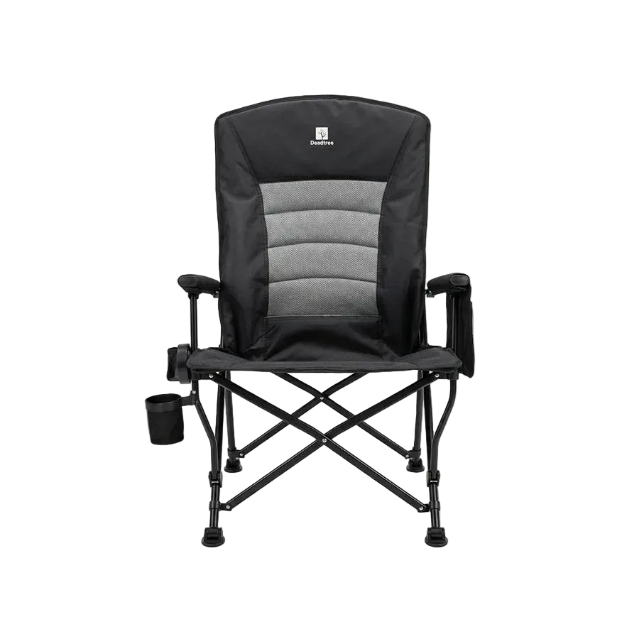 Deadtree Deluxe Reclining Folding Camping Chair with Padding (Black)