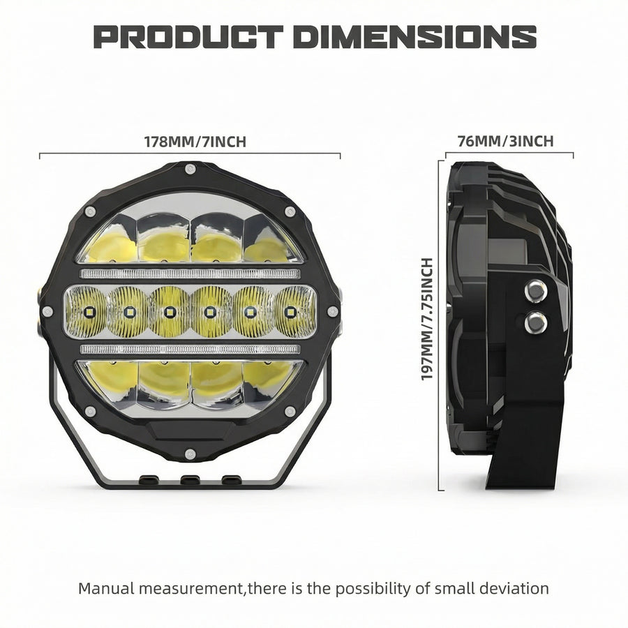 Deadtree 7'' LED 4x4 Spotlights (D090-C)