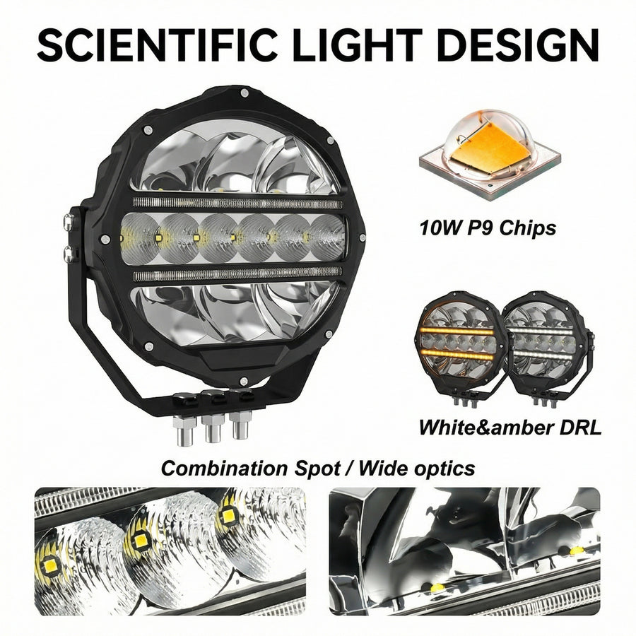 Deadtree 7'' LED 4x4 Spotlights (D090-C)