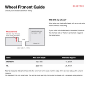 Quick deflator valve wheel fitment guide