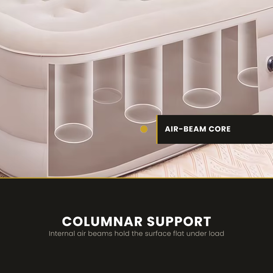 Inflatable Double Mattress With Built In Rechargeable Pump