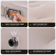 Inflatable Double Mattress With Built In Rechargeable Pump