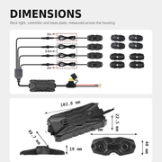 Lightfox RGBW LED Rock Lights - 4 Pack (LF-RL-RGBWx4-VOR)