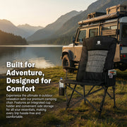 Deadtree Deluxe Reclining Folding Camping Chair with Padding (Black)