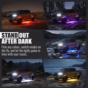 Lightfox RGBW LED Rock Lights - 4 Pack (LF-RL-RGBWx4-VOR)